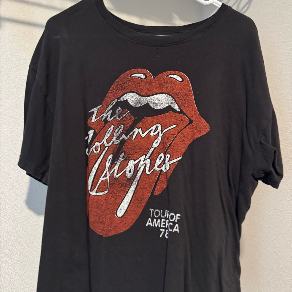 The Rolling Stones Black Cotton Tee